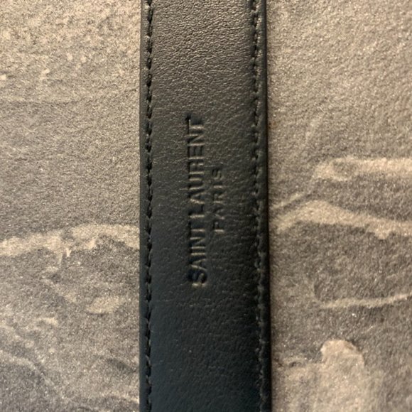 YSL Yves Saint Laurent black leather belt 85cm main image 6